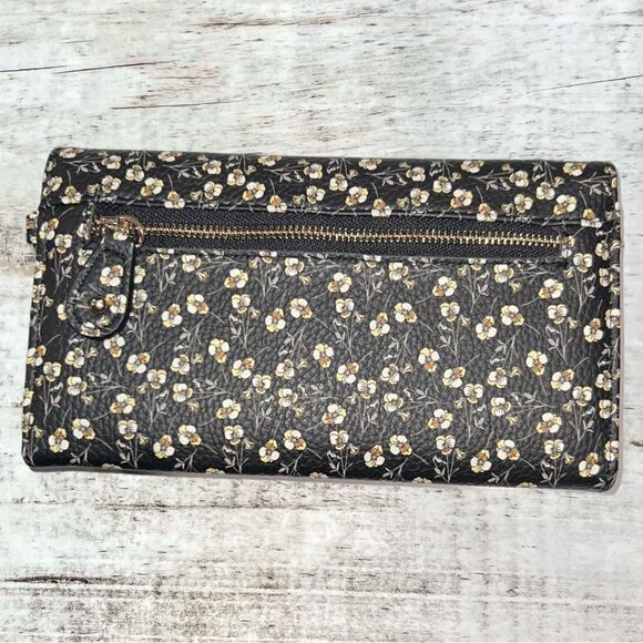 Steven Madden Floral Logobar Triofold Womens Wallet - Picture 3 of 4